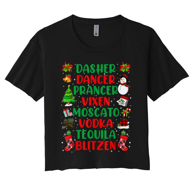 Dasher Dancer Prancer Vixen Moscato Vodka Tequila Blitzen Crop Top