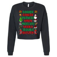 Dasher Dancer Prancer Vixen Moscato Vodka Tequila Blitzen Cropped Pullover Crew