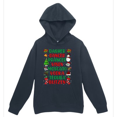 Dasher Dancer Prancer Vixen Moscato Vodka Tequila Blitzen Urban Pullover Hoodie