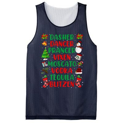 Dasher Dancer Prancer Vixen Moscato Vodka Tequila Blitzen Mesh Reversible Basketball Jersey Tank