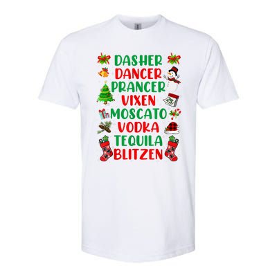 Dasher Dancer Prancer Vixen Moscato Vodka Tequila Blitzen Softstyle CVC T-Shirt