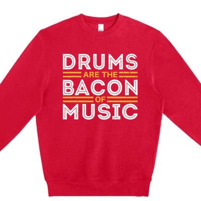 Drummer Drum Player Funny Drumming Music Teacher Premium Crewneck Sweatshirt