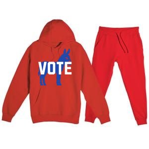 Democratic Donkey Politics Election Gift Premium Hooded Sweatsuit Set