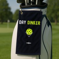 Day Dinker Pickleball Funny Pickleball Day Dinker Golf Towel