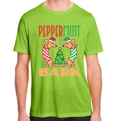 Dachshund Doxie Peppermint Bark Cute Christmas Xmas Cute Gift Adult ChromaSoft Performance T-Shirt