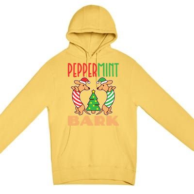 Dachshund Doxie Peppermint Bark Cute Christmas Xmas Cute Gift Premium Pullover Hoodie