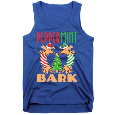 Dachshund Doxie Peppermint Bark Cute Christmas Xmas Cute Gift Tank Top