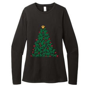 Doggies Dog Puppy Christmas Tree Womens CVC Long Sleeve Shirt