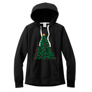 Doggies Dog Puppy Christmas Tree Women's Fleece Hoodie