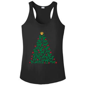 Doggies Dog Puppy Christmas Tree Ladies PosiCharge Competitor Racerback Tank