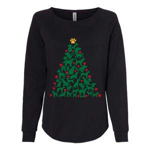 Doggies Dog Puppy Christmas Tree Womens California Wash Sweatshirt