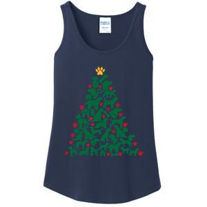 Doggies Dog Puppy Christmas Tree Ladies Essential Tank