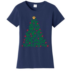 Doggies Dog Puppy Christmas Tree Women's T-Shirt