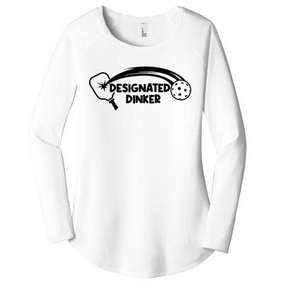 Designated Dinker Pickleball For Pickleball Player Women's Perfect Tri Tunic Long Sleeve Shirt