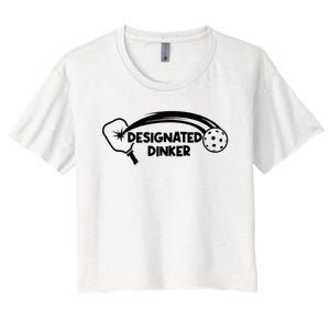 Designated Dinker Pickleball For Pickleball Player Women's Crop Top Tee