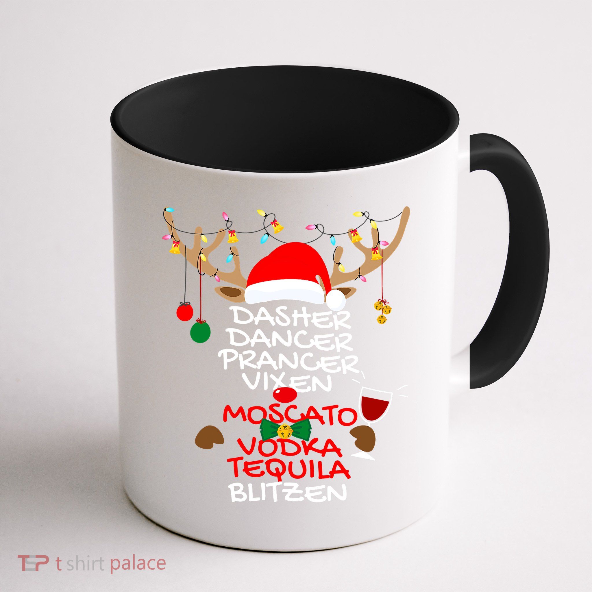 Dasher Dancer Prancer Vixen Moscato Vodka Tequila Blitzen Mug