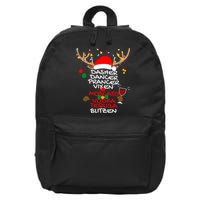 Dasher Dancer Prancer Vixen Moscato Vodka Tequila Blitzen 16 in Basic Backpack