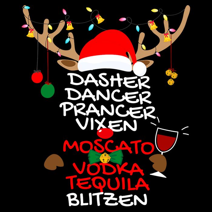 Dasher Dancer Prancer Vixen Moscato Vodka Tequila Blitzen 16 in Basic Backpack