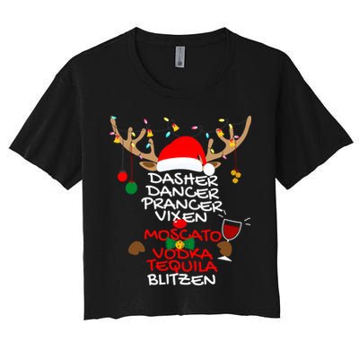 Dasher Dancer Prancer Vixen Moscato Vodka Tequila Blitzen Crop Top