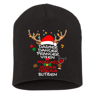 Dasher Dancer Prancer Vixen Moscato Vodka Tequila Blitzen Short Acrylic Beanie