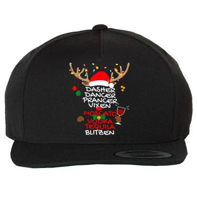Dasher Dancer Prancer Vixen Moscato Vodka Tequila Blitzen Wool Snapback Cap