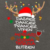 Dasher Dancer Prancer Vixen Moscato Vodka Tequila Blitzen Cotton Canvas Backpack