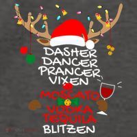 Dasher Dancer Prancer Vixen Moscato Vodka Tequila Blitzen Vector Backpack
