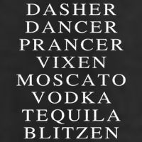 Dasher Dancer Prancer Vixen Moscato Vodka Tequila Blitzen Gift Adult Drive Performance Visor