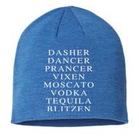 Dasher Dancer Prancer Vixen Moscato Vodka Tequila Blitzen Gift Sustainable Beanie