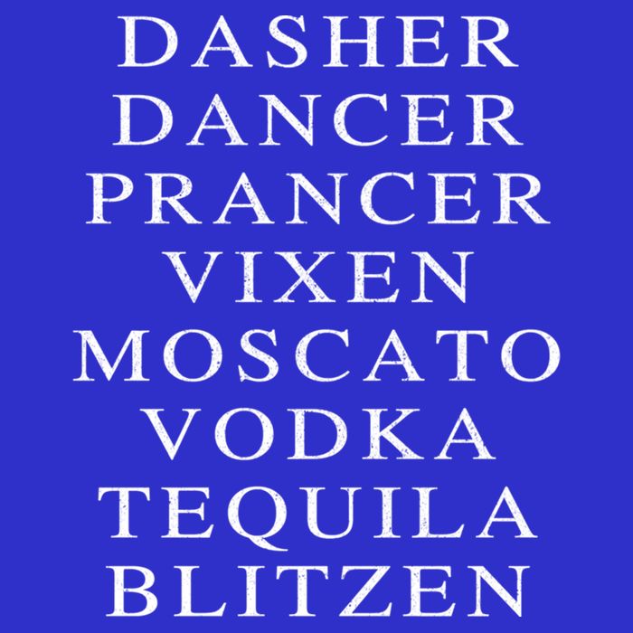 Dasher Dancer Prancer Vixen Moscato Vodka Tequila Blitzen Gift 16 in Basic Backpack