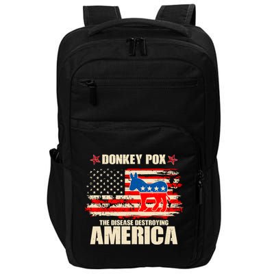 Distressed Donkey Pox The Disease Destroying America Impact Tech Backpack
