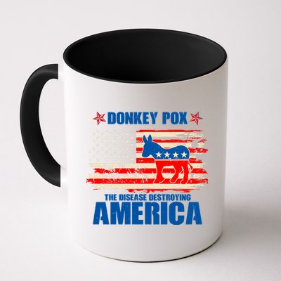 Distressed Donkey Pox The Disease Destroying America Mug