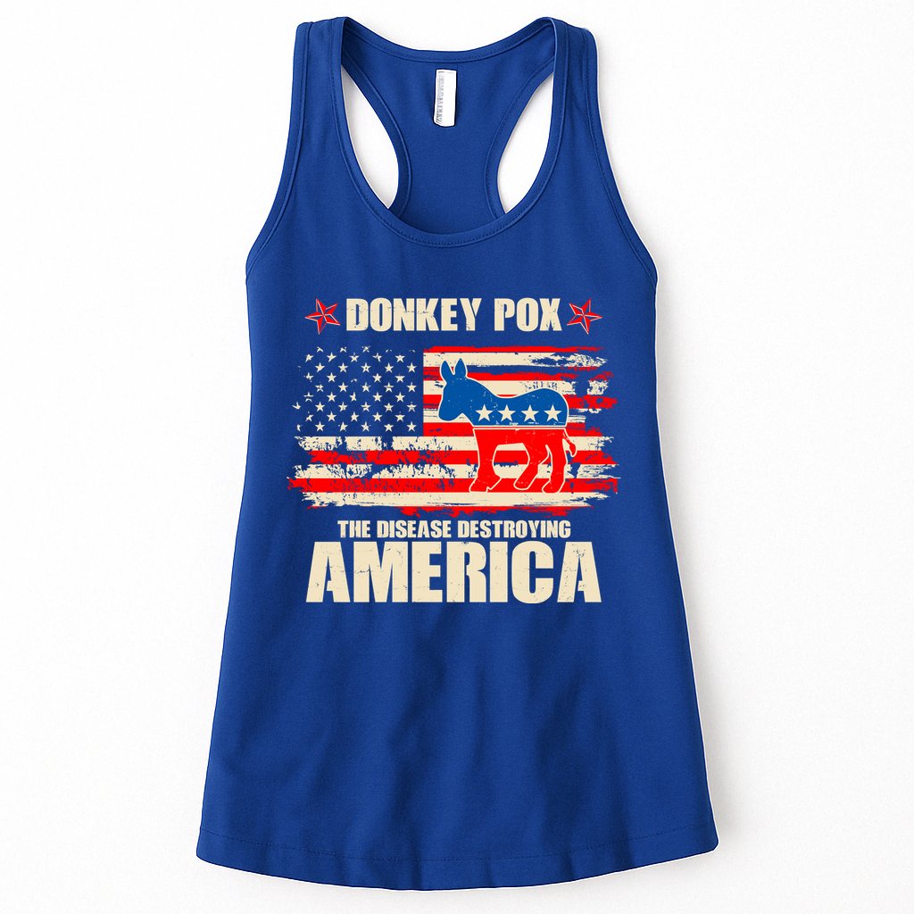 Distressed Donkey Pox The Disease Destroying America Womens Tank Top