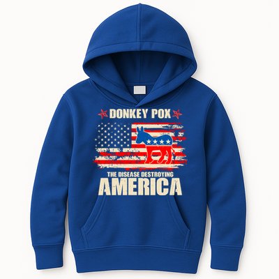 Distressed Donkey Pox The Disease Destroying America Kids Hoodie