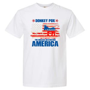 Distressed Donkey Pox The Disease Destroying America Garment-Dyed Heavyweight T-Shirt