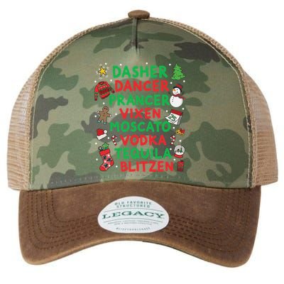 Dasher Dancer Prancer Vixen Moscato Vodka Tequila Blitzen Legacy Tie Dye Trucker Hat