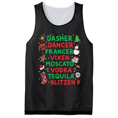 Dasher Dancer Prancer Vixen Moscato Vodka Tequila Blitzen Mesh Reversible Basketball Jersey Tank