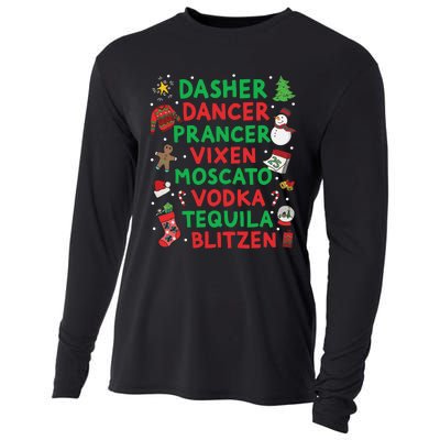 Dasher Dancer Prancer Vixen Moscato Vodka Tequila Blitzen Cooling Performance Long Sleeve Crew