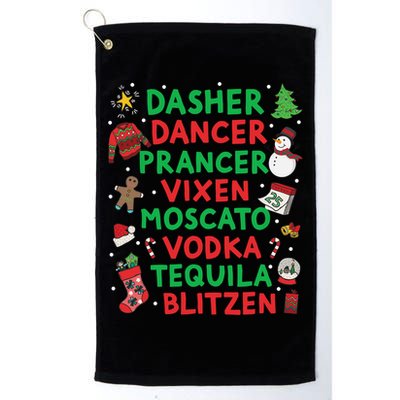 Dasher Dancer Prancer Vixen Moscato Vodka Tequila Blitzen Golf Towel