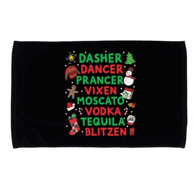 Dasher Dancer Prancer Vixen Moscato Vodka Tequila Blitzen Microfiber Hand Towel