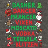 Dasher Dancer Prancer Vixen Moscato Vodka Tequila Blitzen Cotton Canvas Backpack