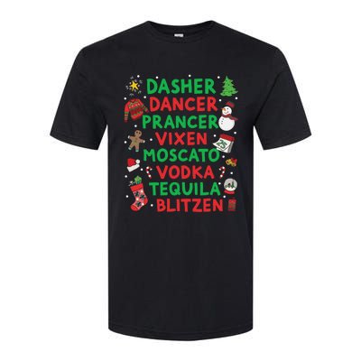 Dasher Dancer Prancer Vixen Moscato Vodka Tequila Blitzen Softstyle® CVC T-Shirt