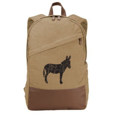 Donkey Distressed Print Vintage Donkey Cotton Canvas Backpack