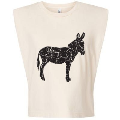 Donkey Distressed Print Vintage Donkey Garment-Dyed Women's Muscle Tee