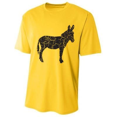 Donkey Distressed Print Vintage Donkey Performance Sprint T-Shirt