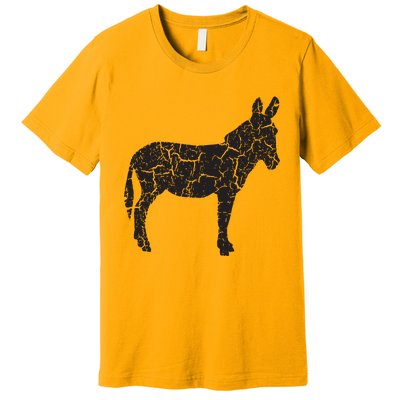 Donkey Distressed Print Vintage Donkey Premium T-Shirt