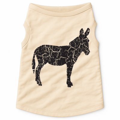 Donkey Distressed Print Vintage Donkey Doggie Tank