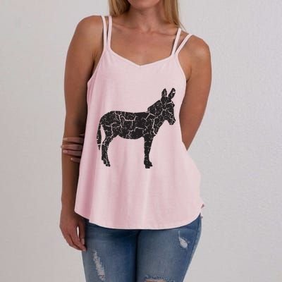 Donkey Distressed Print Vintage Donkey Women's Strappy Tank