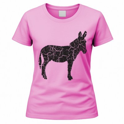 Donkey Distressed Print Vintage Donkey Women's T-Shirt