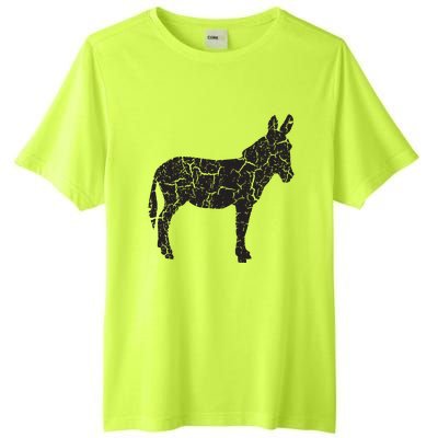 Donkey Distressed Print Vintage Donkey Tall Fusion ChromaSoft Performance T-Shirt